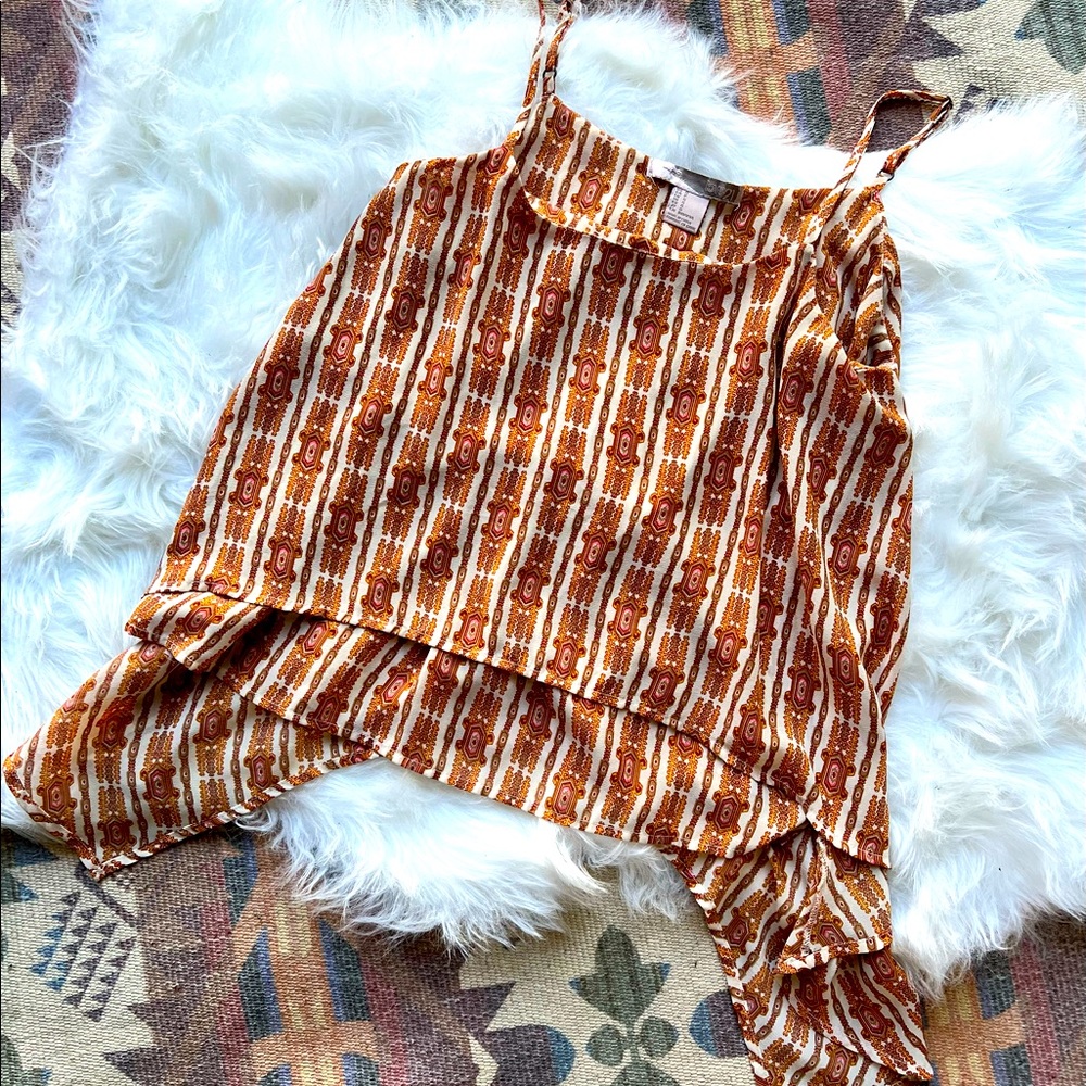 Boho high low tank